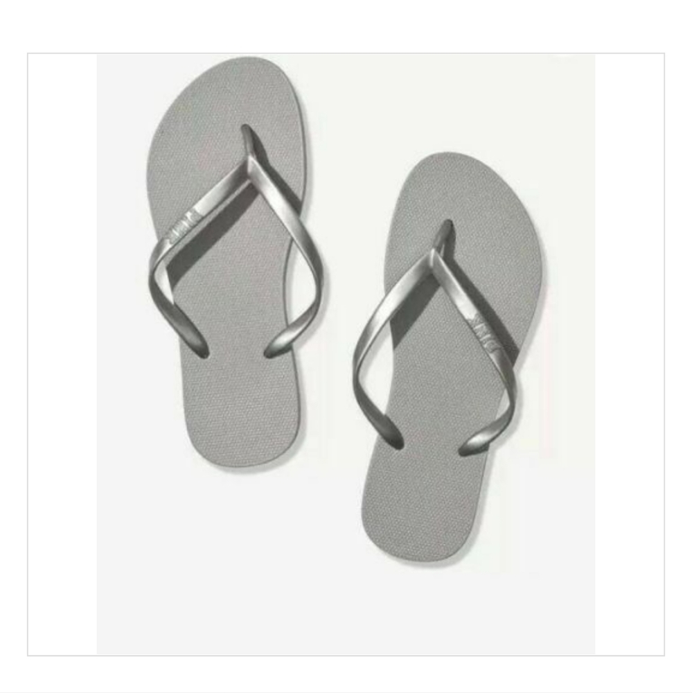 VICTORIAS SECRET PINK LOGO FLIP FLOPS THONGS SANDALS BEACH SHOES NWT
